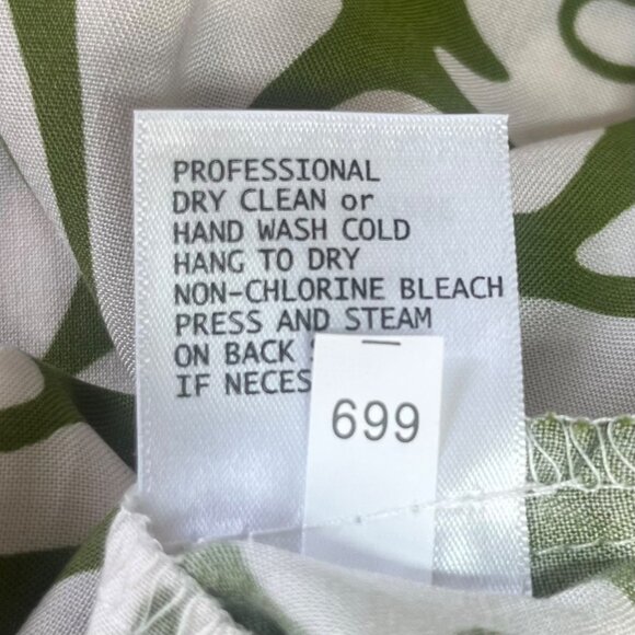 Christian Siriano New York Blouse Shirt Womens 1X Green White New - Picture 8 of 10